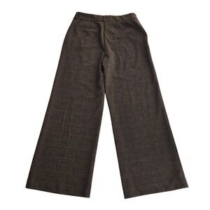 Simply Vera Vera Wang Women's Brown Plaid Wide Leg Stretch Trousers Size 12S